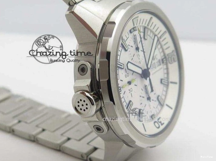 MIROTIME 0404 Versatile Aquatimer Chrono IW376803 V6F 1:1 Best Edition White Dial On SS Bracelet A 7359